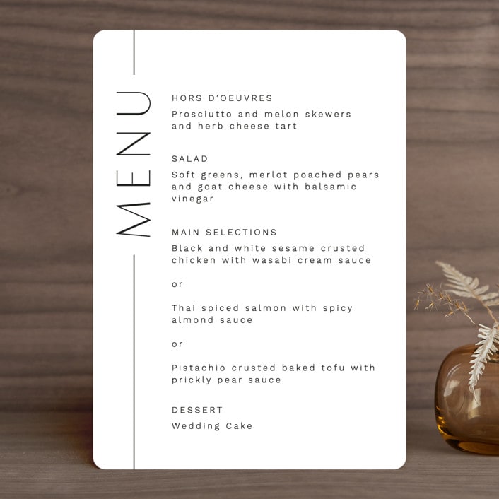 "Of Note" - Menus in Pearl by Olivia Raufman - Front