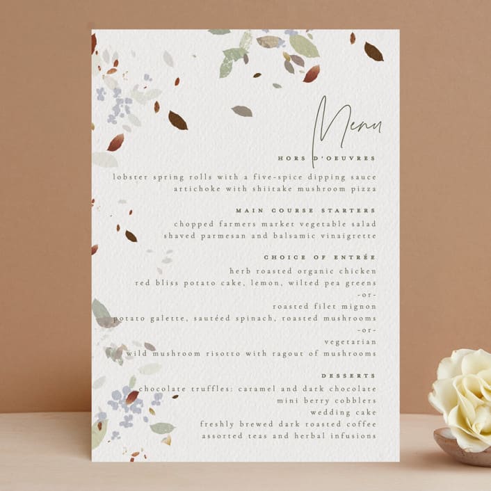 "Fall Flurry" - Menus in Fall by Grace Kreinbrink - Front