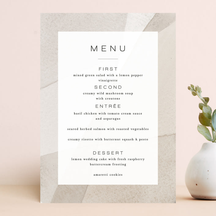 "Gossamer" - Menus in Sandstone by Kate Ahn - Front