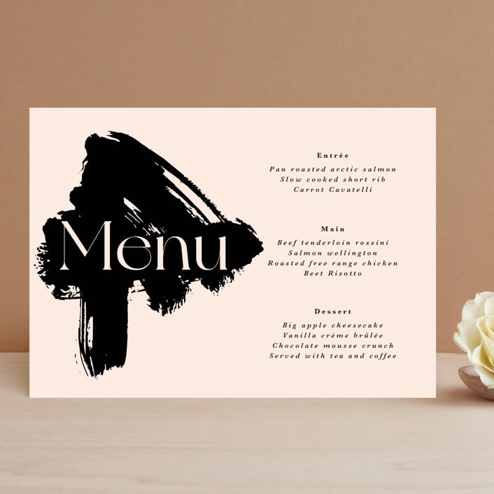 "SoHo" - Menus in Blush by Hudson meet Rose - Front