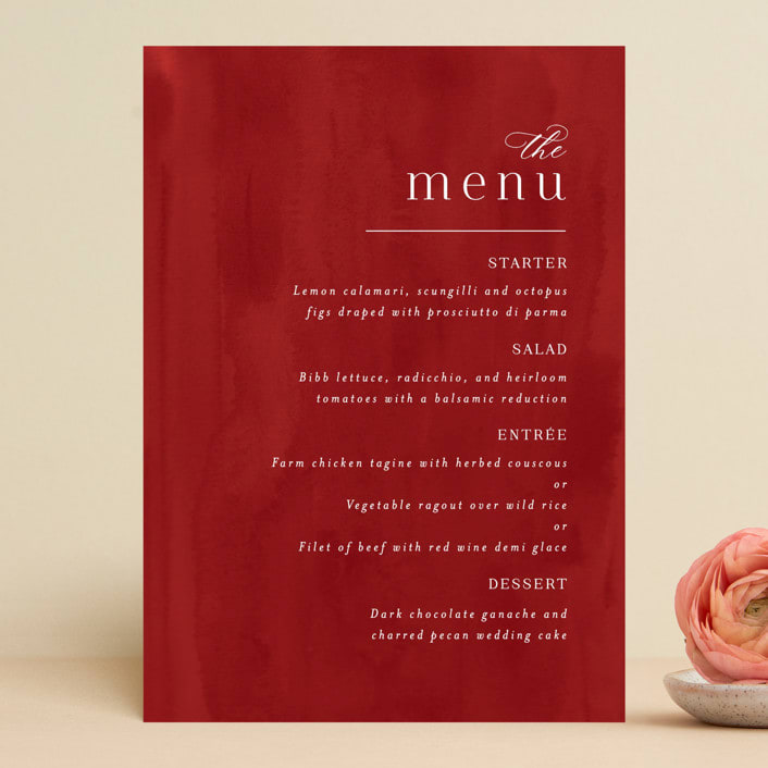 "wispy" - Menus in Sienna by Angela Marzuki - Front