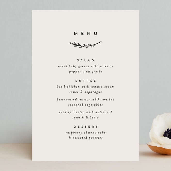 "Connect" - Menus in Almond by Brianne Larsen - Front