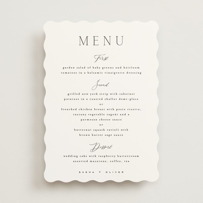 "Ashbury" - Menus in Ink by Kristie Kern - Front