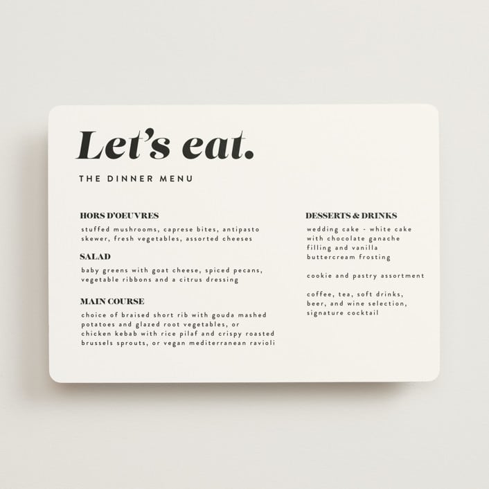 "Make it official" - Menus in Panda by Lea Delaveris - Front