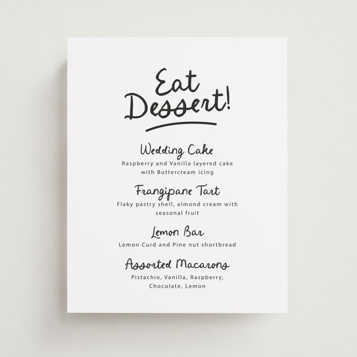 "Let's Drink!" - Menu Signs in Ebony by Itsy Belle Studio - Front