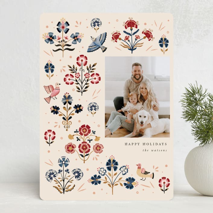 "The Garden" - Minted x The Met Holiday Cards in Eggnog by Vivian Yiwing - Front