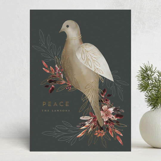 "The Messenger of Peace" - Minted x The Met Holiday Cards in Slate by Petra Kern - Front
