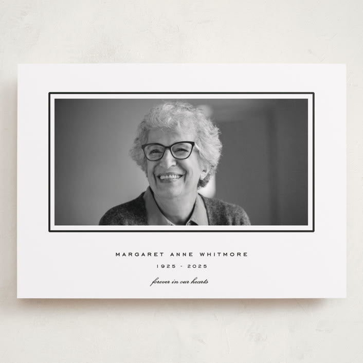 "In remembrance" - Memorial Cards in Ink by Blustery August - Front