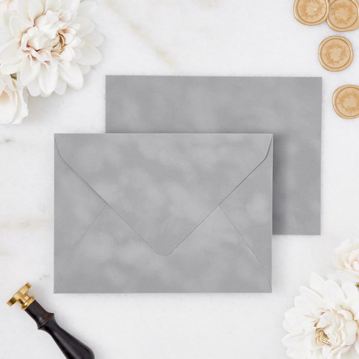 "Gray Velvet Envelopes" - Envelopes in gray by PAPER and LACE