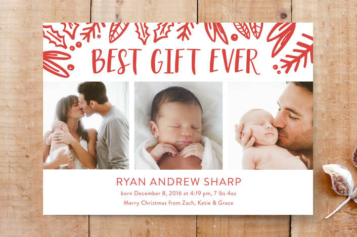 "The Best Gift" - Stationery in Cherry by Kate Sorensen - Front