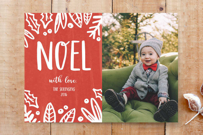 "Bold Foliage" - Stationery in Cinnamon by Kate Sorensen - Front