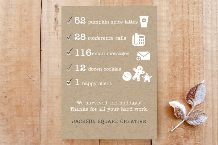 "Corporate Checklist" - Stationery in Kraft Paper by Three Wings North - Front