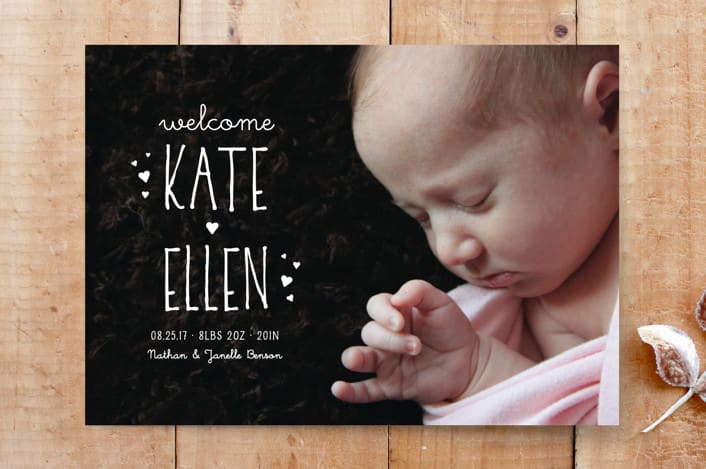 "Kate Ellen" - Stationery in Whisper by Three Wings North - Front