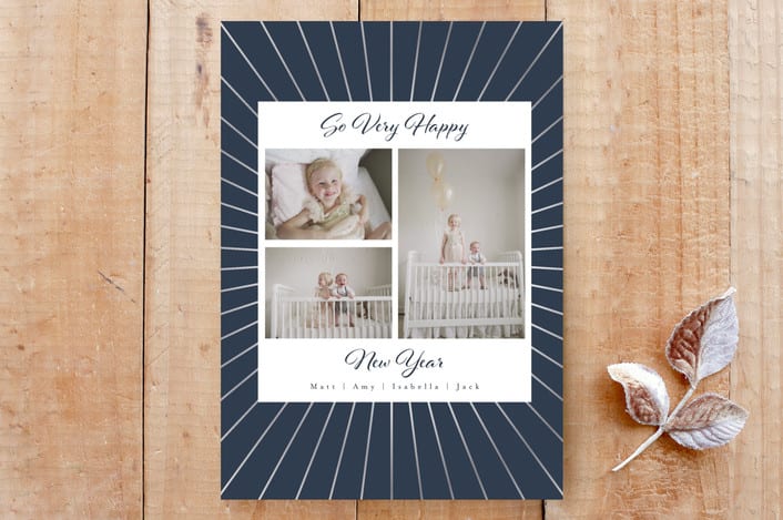 "So Very Happy VI" - Stationery in Sapphire by Elky Ink - Front