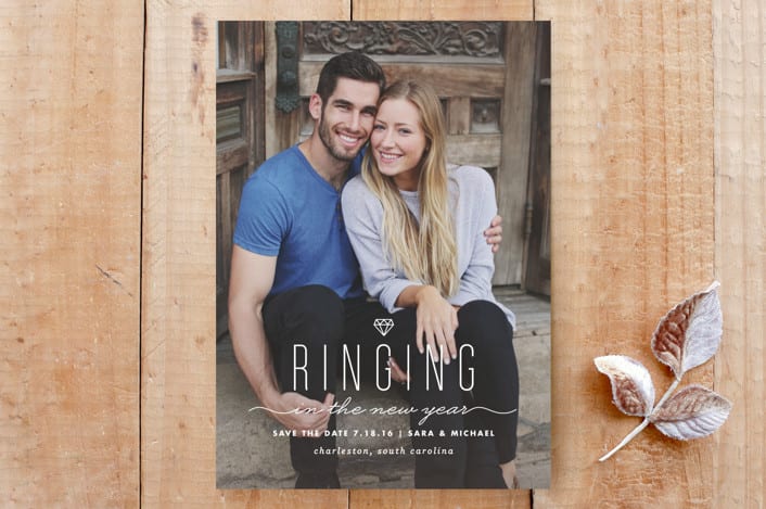 "Ringing In" - Stationery in Snow by Lauren Chism - Front