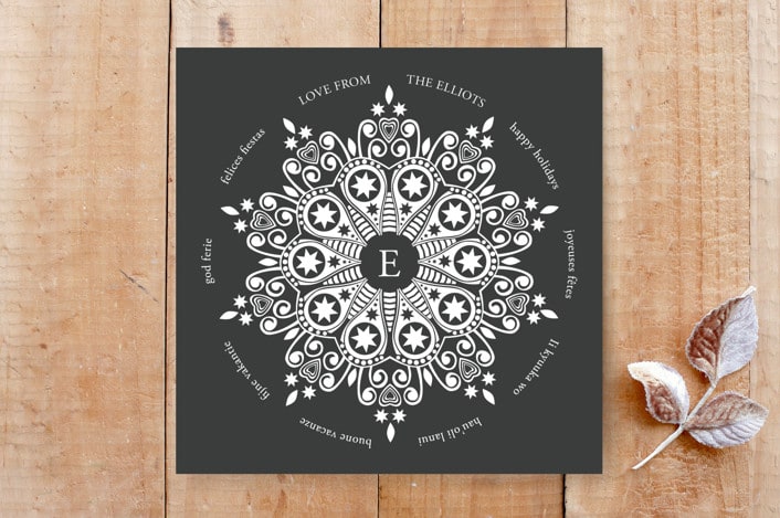 "Elegance Squared" - Stationery in Coal by Three Wings North - Front