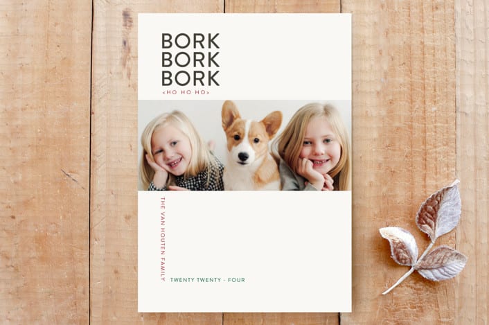"Bork Bork Bork " - Stationery in tree bark by Deborah Chou - Front