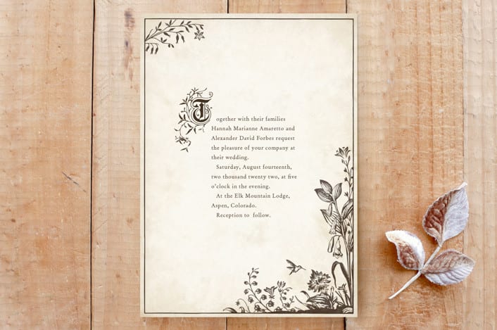 "Storybook Classic" - Stationery in Chocolate Creme by Jody Wody - Front