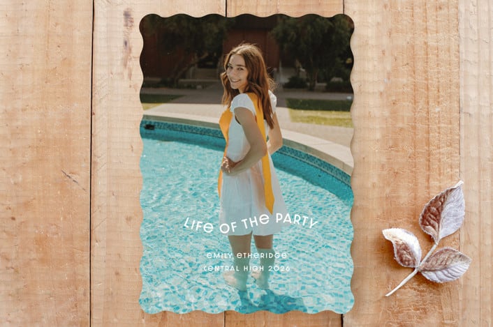 "The Life of the Party" - Stationery in talc by Deborah Chou - Front