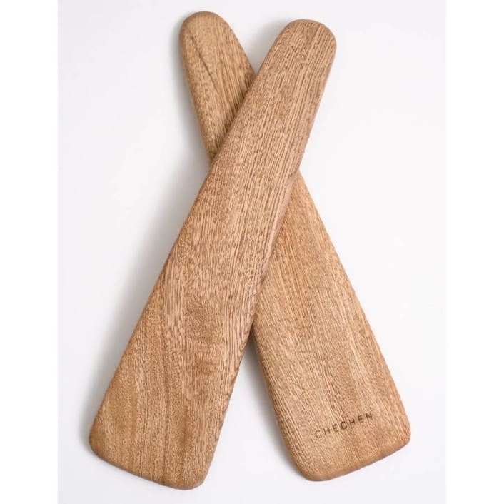 "Rosa Morada Wooden Salad Servers" - Serving Accessories in natural by Powered By People