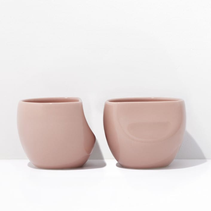 "Fors Studio S/2 Medium Cup - Rose" - Mugs and Teacups in pink by Powered By People