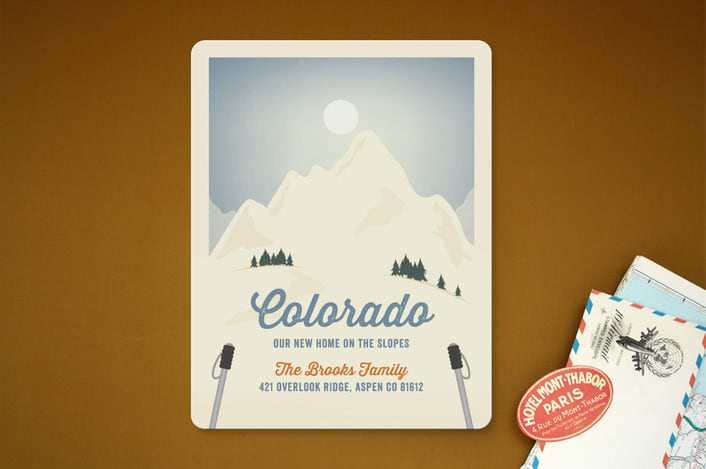 "Moving Mountains" - Moving Announcements in Frost by Lisa Cersovsky - Front