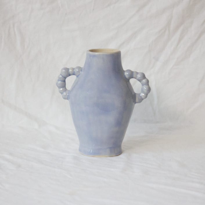 Lavender Beaded Bud Vase by Erika Christine Ceramics