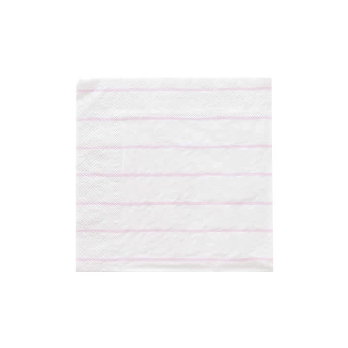 "Lilac Frenchie Stripes Large Napkins" - Napkins in purple by Jollity and Co