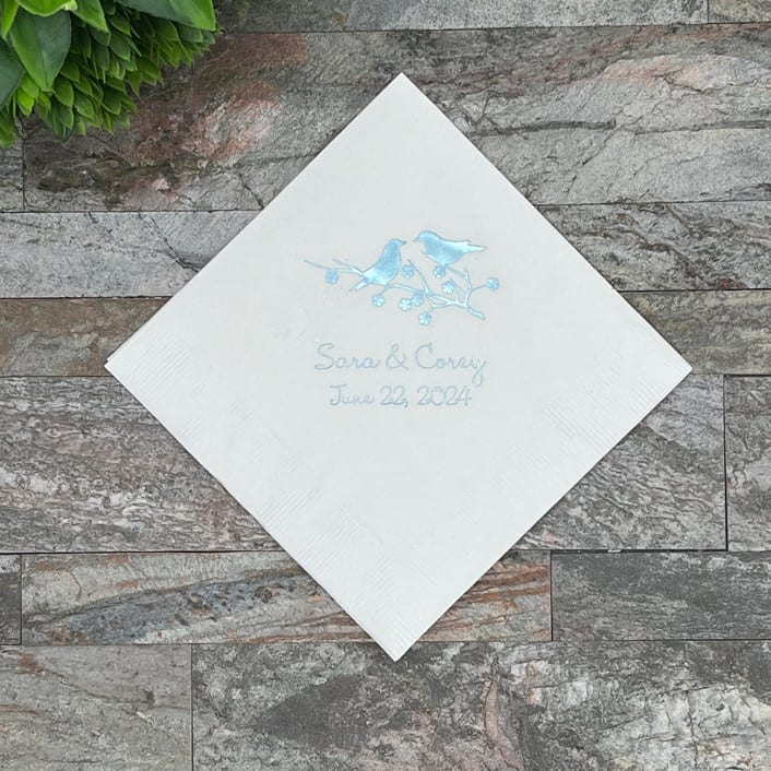 "Custom Silhouette Birds Napkin - Pack of 100" - Napkins in multicolorassorted-colors by Papel Custom Design