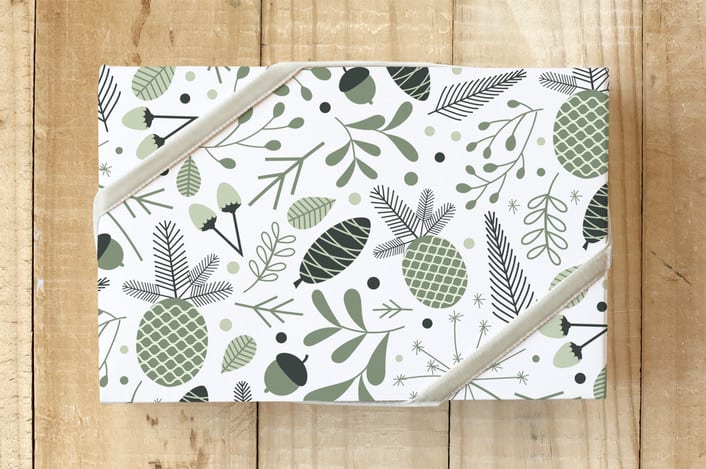 "Forest Floor Paper" - Wrapping Paper in Pine by Cavell Ferguson - Front