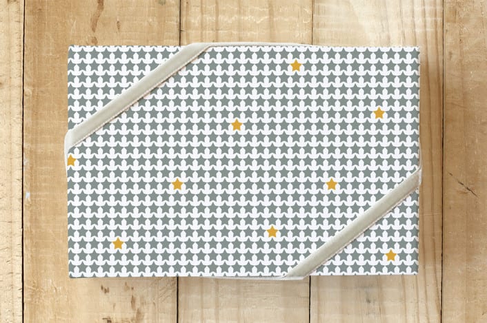 "Light the Lights" - Wrapping Paper in comfort grey by Debra Pruskowski - Front