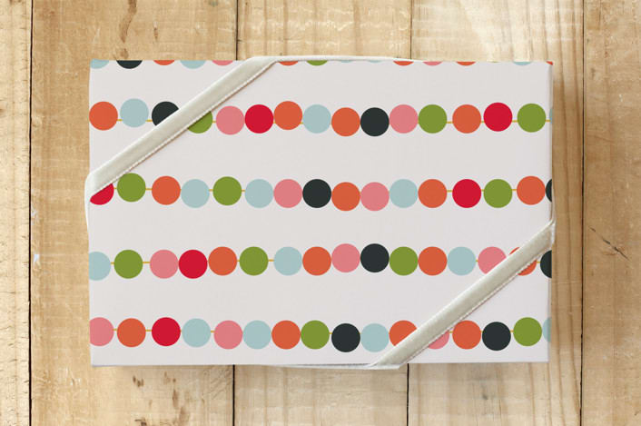 "Beaded Garland" - Wrapping Paper in Confetti by Calee A.H. Cecconi - Front
