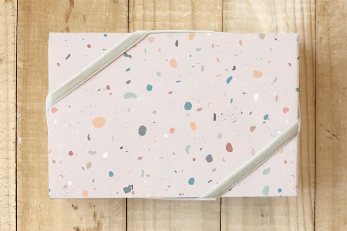 "Terrazzo Colors" - Wrapping Paper in Terrazzo by Stick and Petal - Front