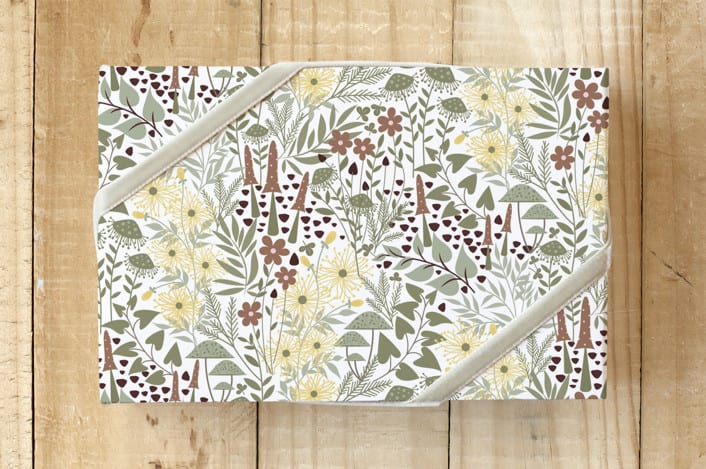 "Fungi Forest" - Wrapping Paper in Sage by Cavell Ferguson - Front