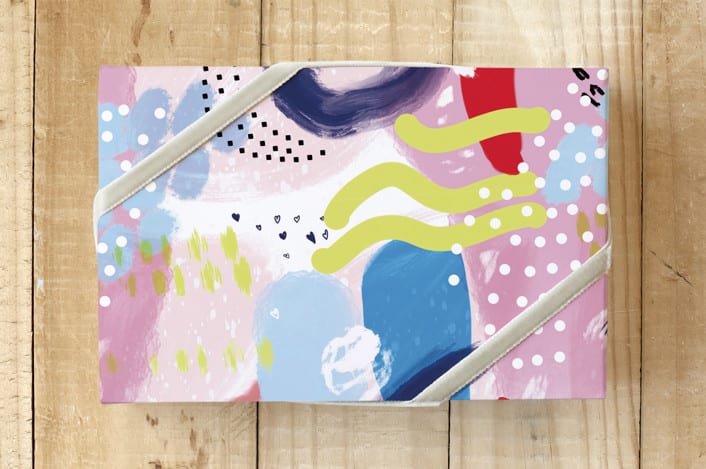 "Abstract Wrapping Paper" - Wrapping Paper in peachy pastels by Stick and Petal - Front