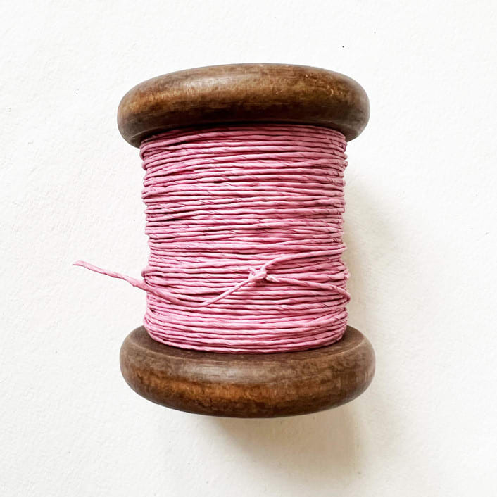 "Medium Paper Twine in Rhubarb" - Ribbons in pink by Jenny Sanders