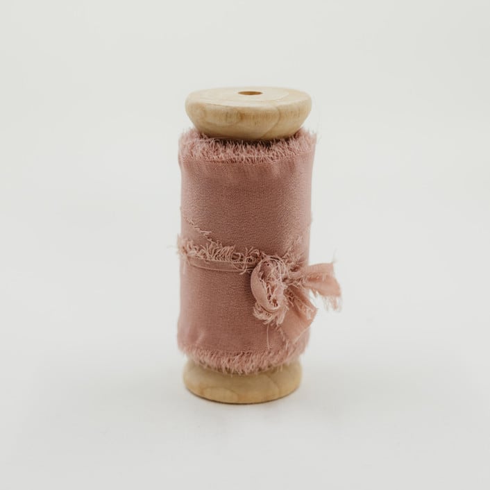 "Silk Wedding Ribbon Dusty Rose 2" Wide" - Ribbons in pink by Jordan Perry