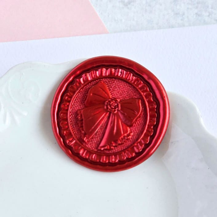 "Bows and Ruffles- Customizable Color- Set of 25  Hand- crafted Wax Seals" - Wax Seals in multicolor by Inkspiringletters