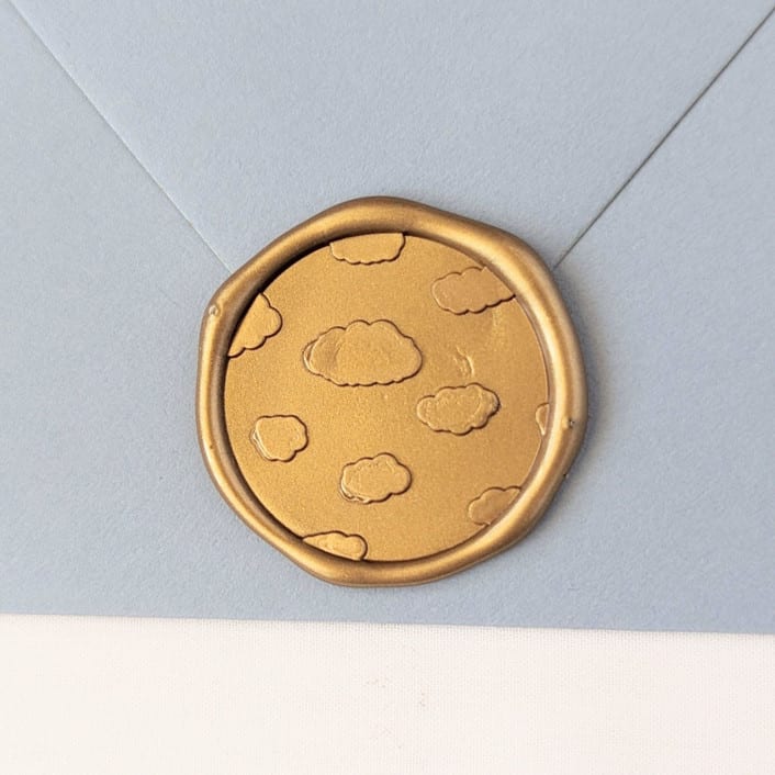 "Clouds- Customizable Color- Set of 25 Hand-crafted Wax Seals" - Wax Seals in multicolor by Inkspiringletters