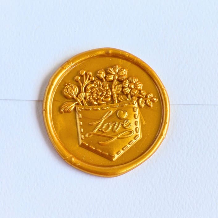 "Pocketful- Customizable Color- Set of 25Hand-crafted Wax Seals" - Wax Seals in multicolor by Inkspiringletters