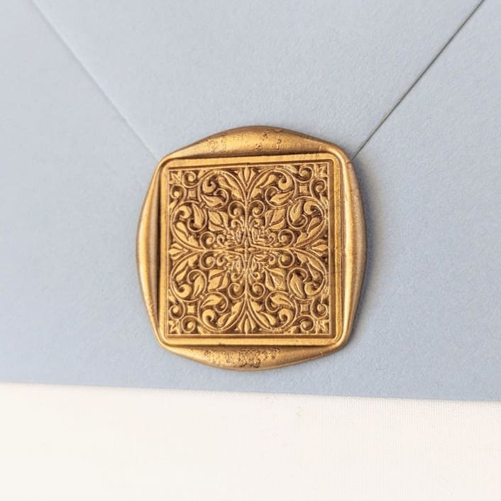"Bohemian Lace- Customizable Color- Set of 25 Hand-crafted Wax Seals" - Wax Seals in multicolor by Inkspiringletters