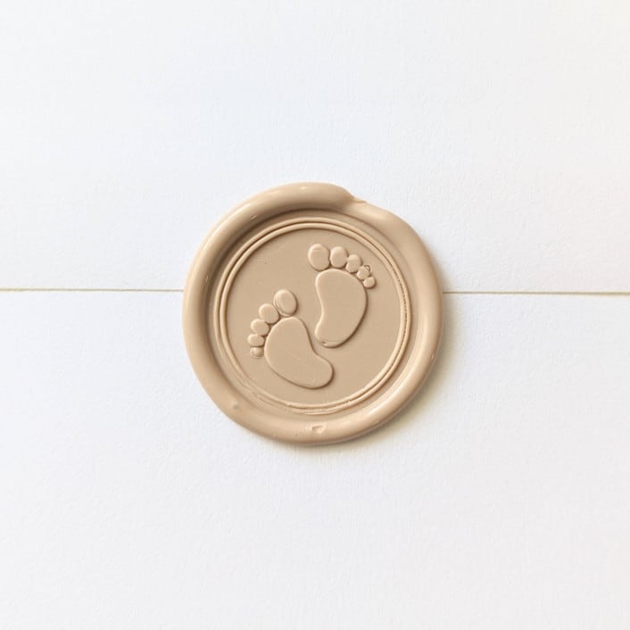 "Baby Feet- Customizable Color- Set of 25 Hand-crafted Wax Seals" - Wax Seals in multicolor by Inkspiringletters