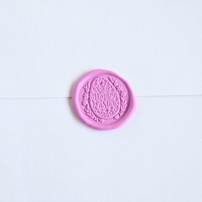 "Happy Easter Egg- Customizable Color- Set of 25 Hand-crafted Wax Seals" - Wax Seals in multicolor by Inkspiringletters