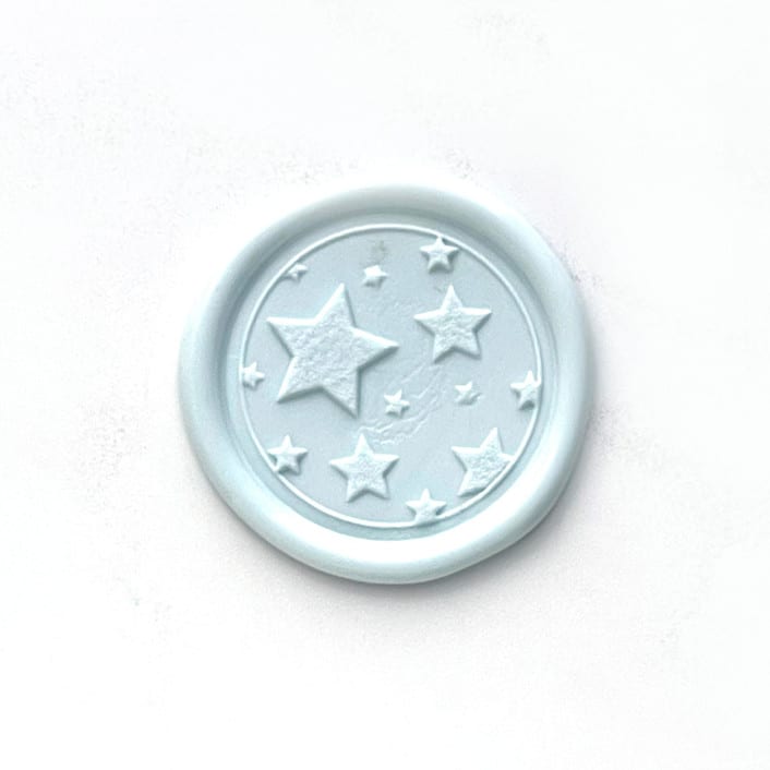 "Stars Wax Seal in Baby Blue Pack of 10" - Wax Seals in blue by Abby Choi