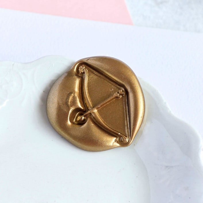 "Cupid's Arrow- Customizable Color- Set of 25 Hand-crafted Wax Seals" - Wax Seals in multicolor by Inkspiringletters