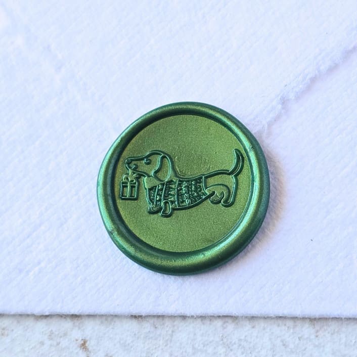 "Happy Howlidays- - Customizable Color- Set of 25 Hand-crafted Wax Seals" - Wax Seals in multicolor by Inkspiringletters