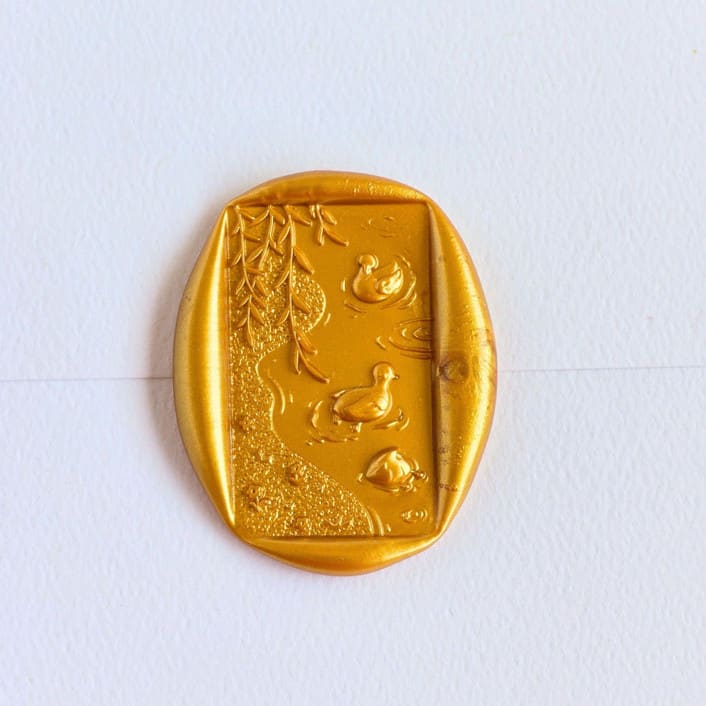 "Swimming Ducks- Customizable Color- Set of 25 hand-crafted Wax Seals" - Wax Seals in multicolor by Inkspiringletters