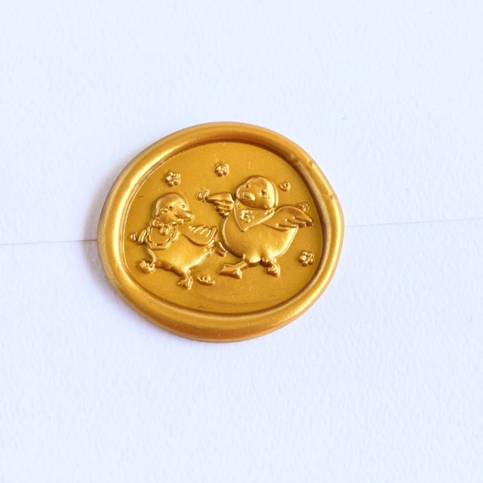 "Dancing Chicks- Customizable Color- Set of 25  Hand- crafted Wax Seals" - Wax Seals in multicolor by Inkspiringletters