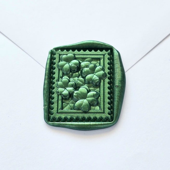 "Lucky Postage- Customizable Color- Set of 25 Hand-crafted Wax Seals" - Wax Seals in multicolor by Inkspiringletters