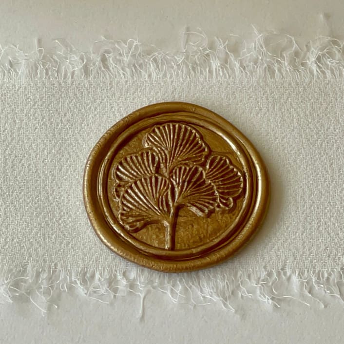 "Ginko Leaf Wax Seals (Set of 10)" - Wax Seals in multicolorassorted-colors by Vee